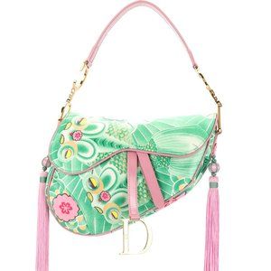 Christian Dior Multi colored Saddle Bag Purse